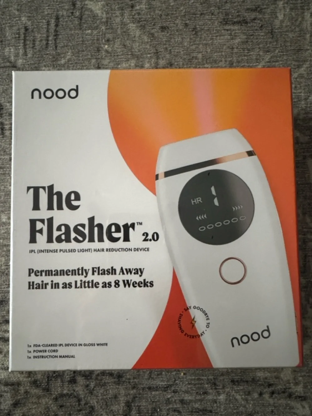 NEW SEALED Nood The Flasher 2.0 White IPL Hair Removal Device - Picture 5 of 5